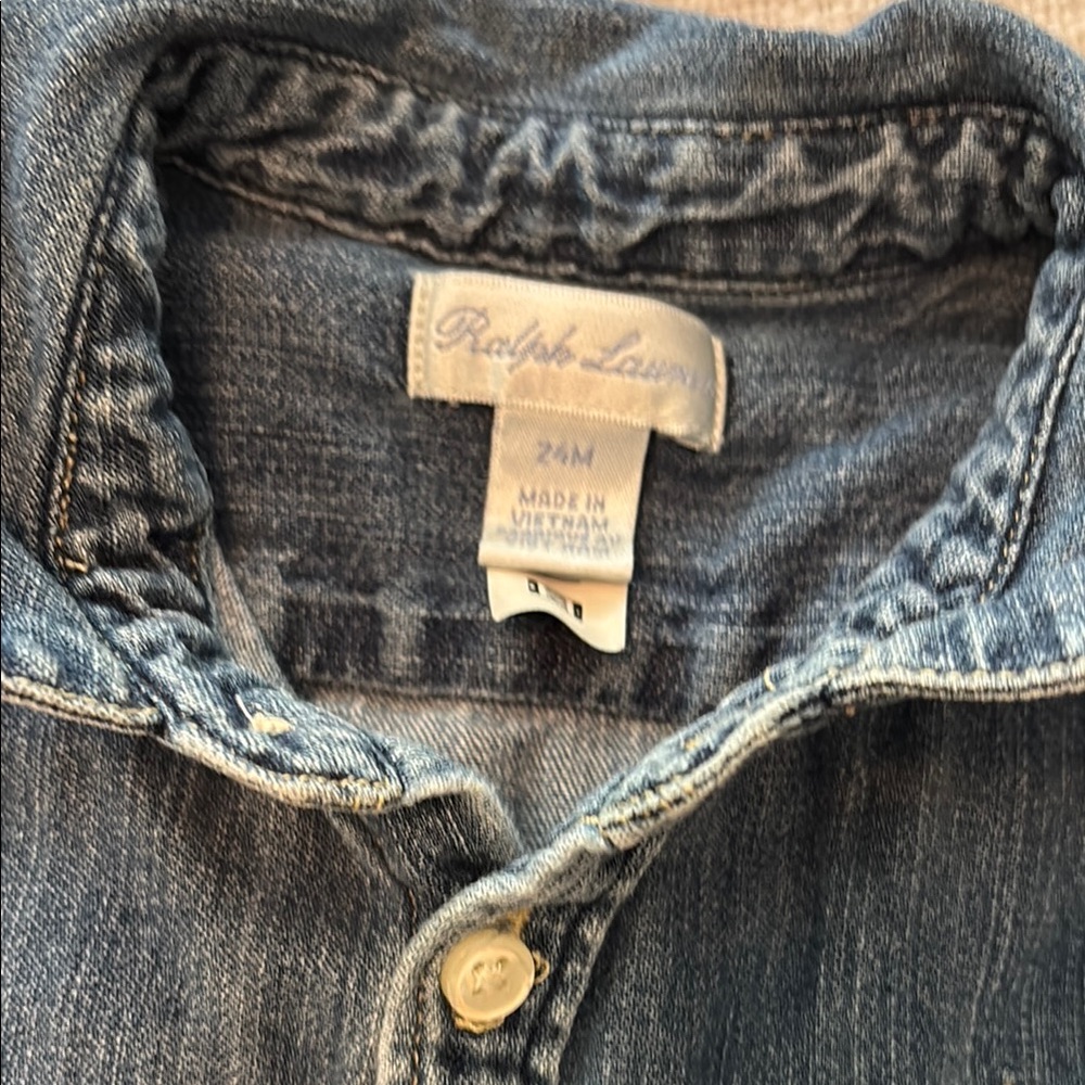 Ralph Lauren Denim Kids Dress - Picture 2 of 2